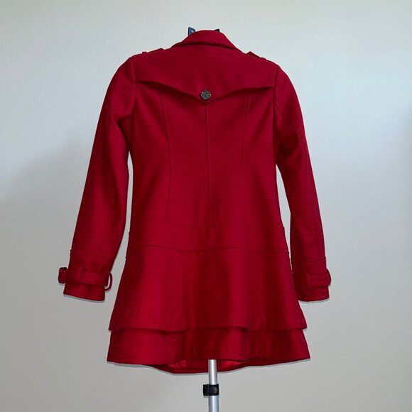 Guess Los Angeles 1981 Women Red Wool Peacoat | Style 220MW446 Rouge | Fall 2012 - Picture 3 of 10